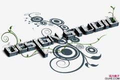 PS设计一款带有时尚花纹效果的3D文字