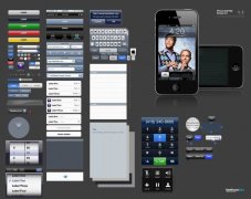 iPhone4手机GUI视觉设计PSD分层素材
