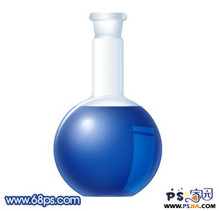 绘制一个玻璃的化学容器_PS家园网