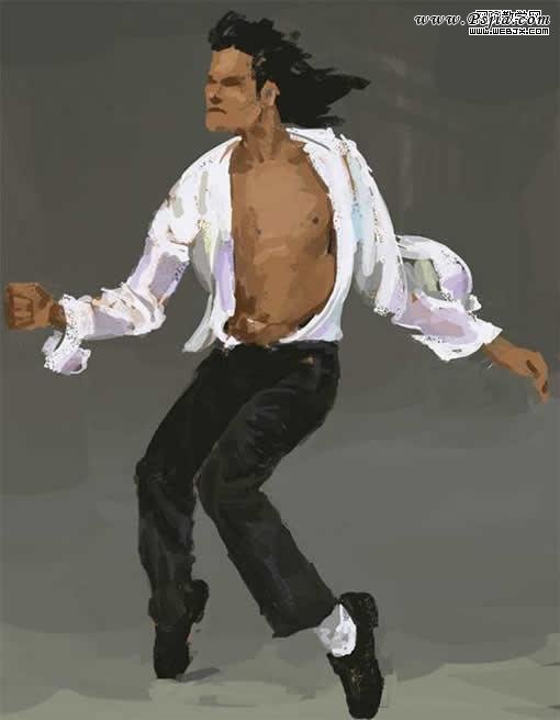 绘制劲爆的迈克尔·杰克逊海报_PS家园网