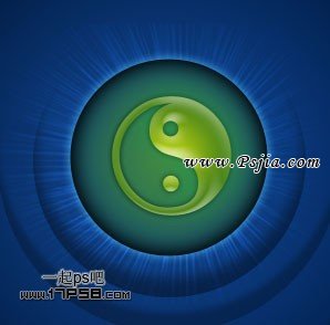 Photoshop制作绿色的玻璃状太极logo(3)_PS家