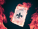 合成燃烧中的酷炫魔法扑克牌