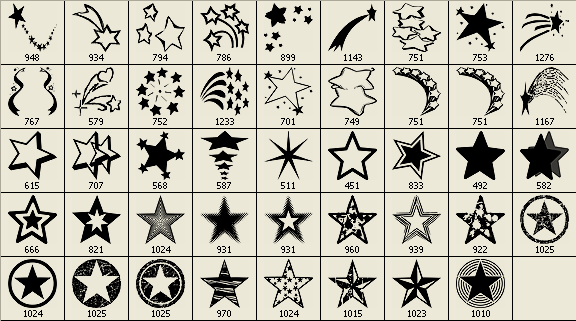 各式星状<em>图案</em>笔刷_PS家园网