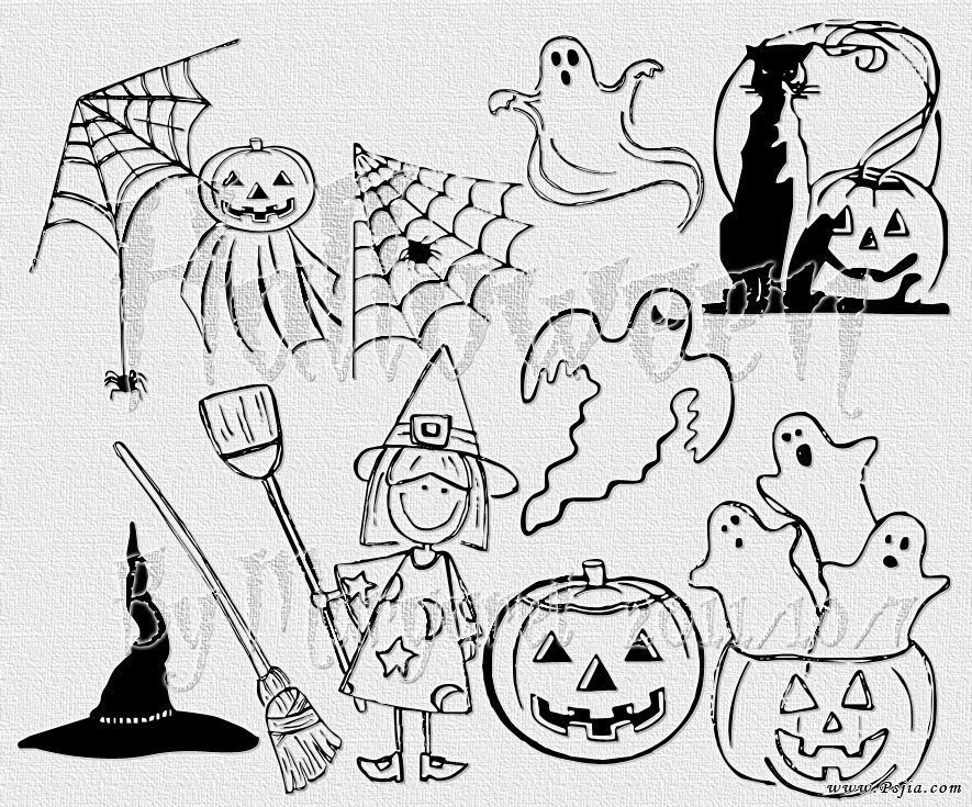 万圣节幽灵鬼怪自定义形状