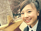 调出柔和的黄蓝调校服女孩