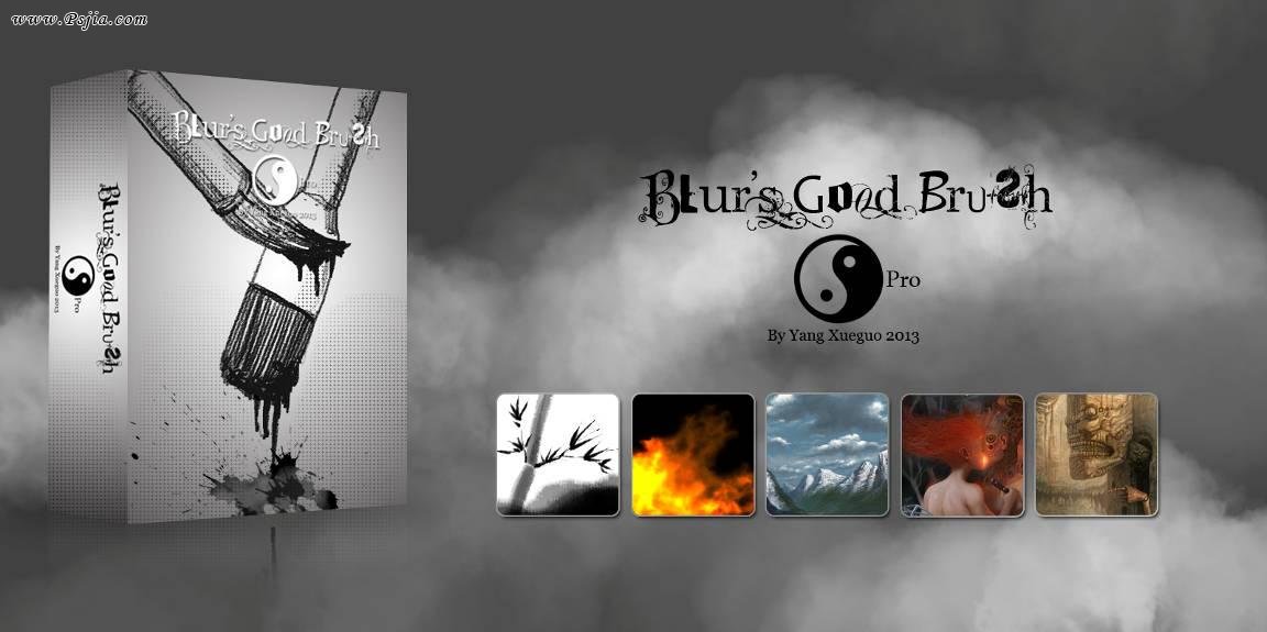 绘画笔刷Blur's good brush pro 6.0版下载_PS家