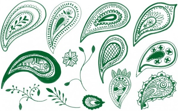 佩斯利花纹图案笔刷