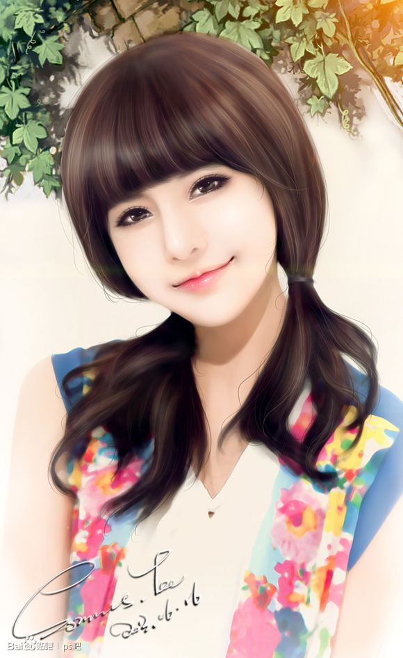 Photoshop美女照片转手绘效果
