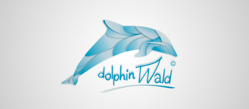 70多个以海豚为主题的动物logo设计