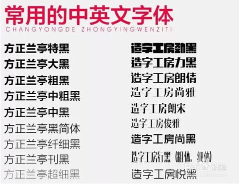 淘宝美工常用的字体大全