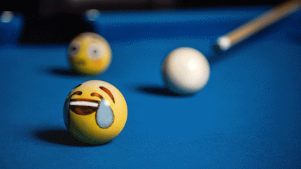 emoji台球,太萌!这回我真的笑翻了!