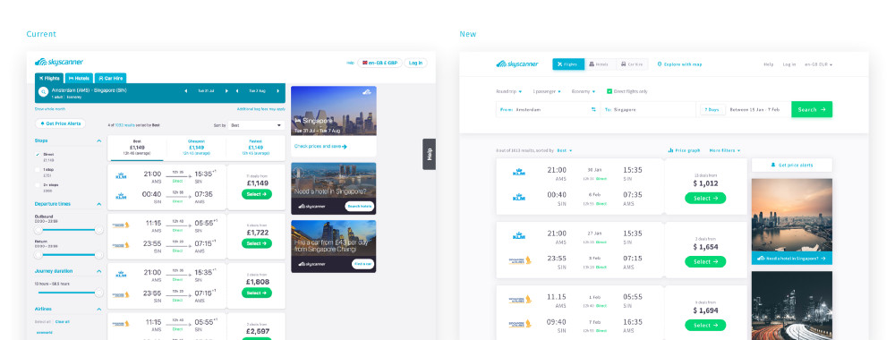 用户体验案例研究--旅游平台Skyscanner的网页