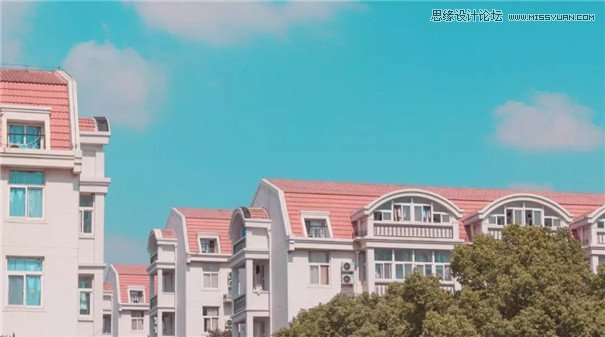 用PS調(diào)出甜美的糖果色建筑圖