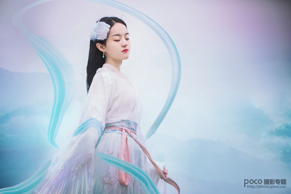 ps制作唯美仙境场景的古风人像