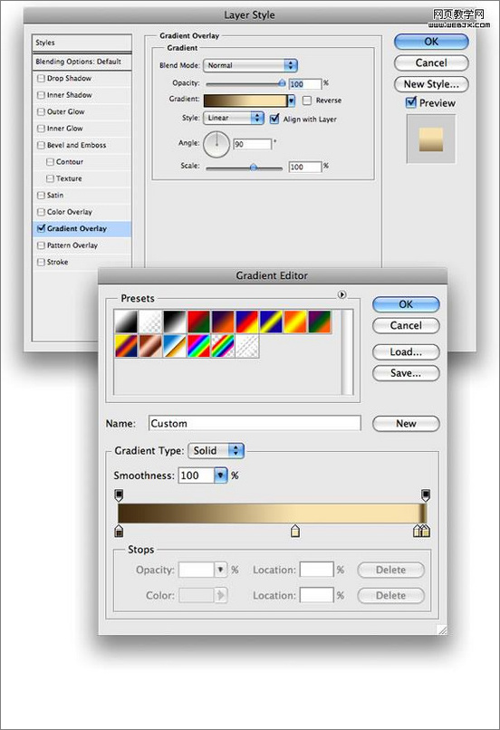 Photoshop图层样式快速创建金属文字特效 Photoshop图层样式快速创建金属文字特效