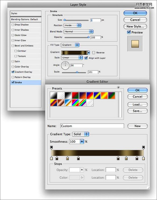 Photoshop图层样式快速创建金属文字特效 Photoshop图层样式快速创建金属文字特效