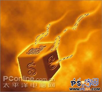 Photoshop教程:创建燃烧的魔幻陨石特效_中国教程网