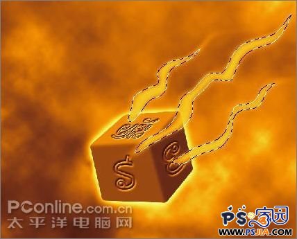 Photoshop教程:创建燃烧的魔幻陨石特效_中国教程网