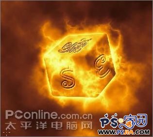 Photoshop教程:创建燃烧的魔幻陨石特效_中国教程网