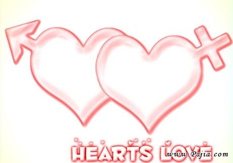 浪漫的双心笔刷