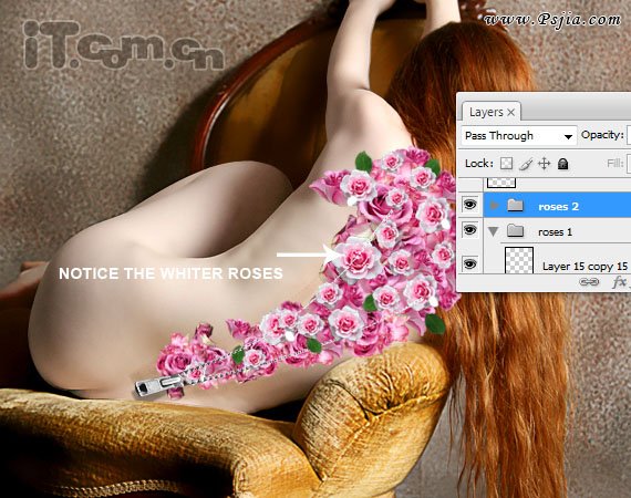 Photoshop合成一只性感漂亮的花妖