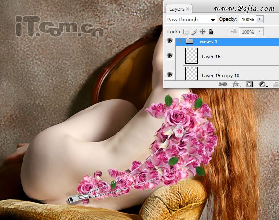 Photoshop合成一只性感漂亮的花妖
