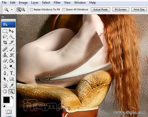 Photoshop合成一只性感漂亮的花妖