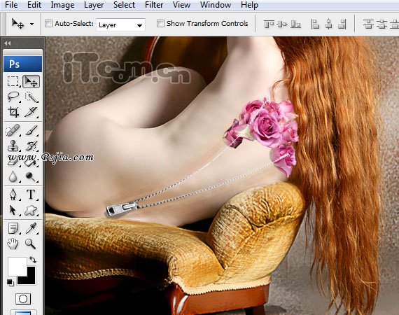 Photoshop合成一只性感漂亮的花妖