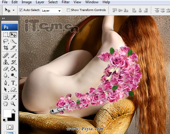 Photoshop合成一只性感漂亮的花妖