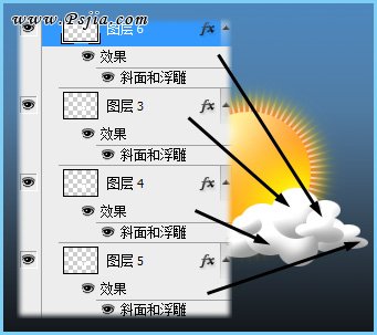 Photoshop制作一款天空预报小图标