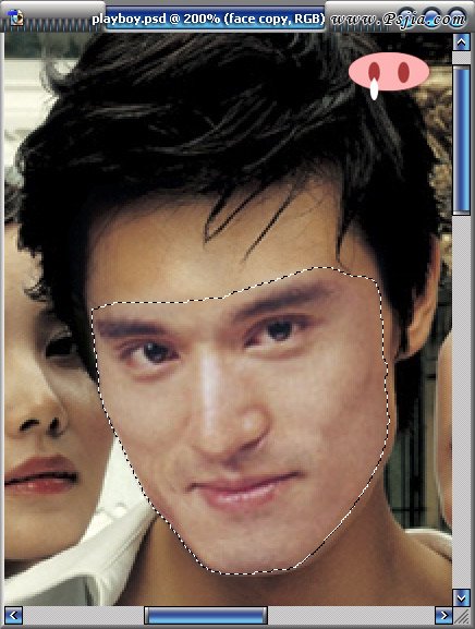 Photoshop变面技术让你被美女包围