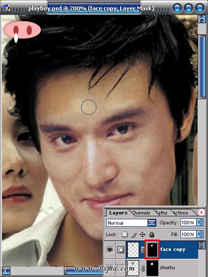 Photoshop变面技术让你被美女包围