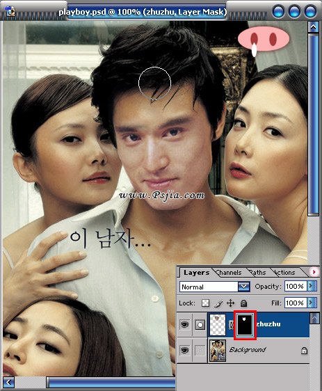 Photoshop变面技术让你被美女包围