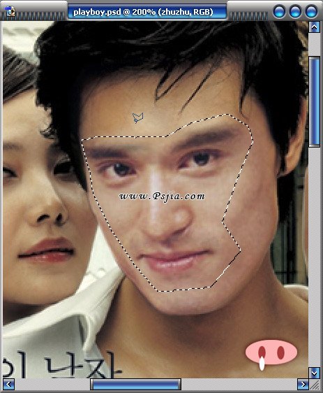 Photoshop变面技术让你被美女包围