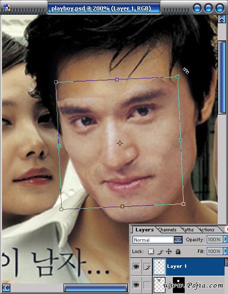 Photoshop变面技术让你被美女包围