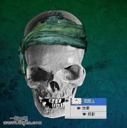Photoshop制作海盗的徽号图案