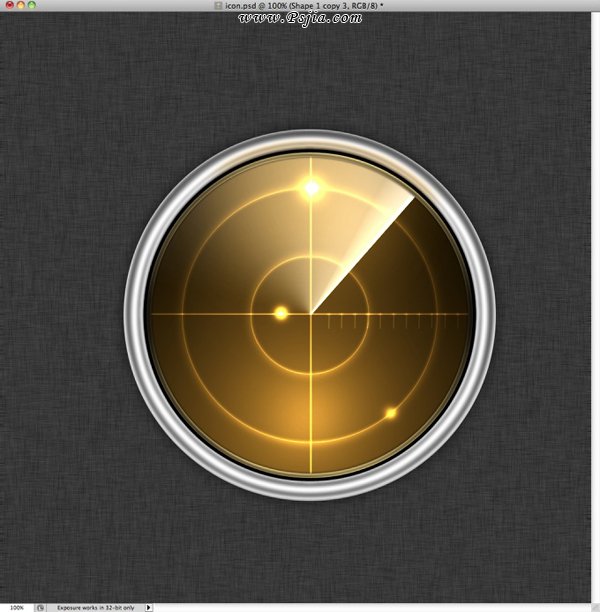 Photoshop制作一个Mac风格的雷达