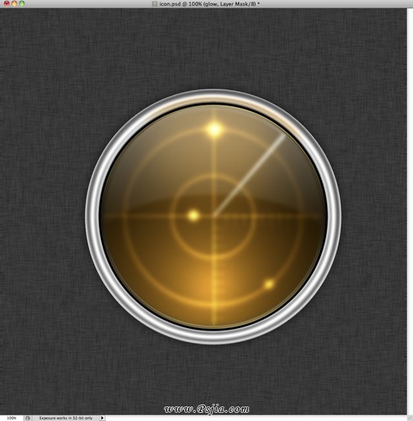 Photoshop制作一个Mac风格的雷达