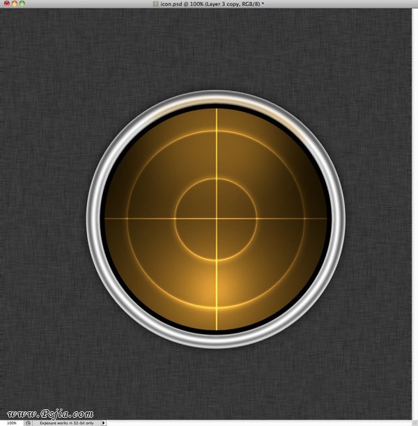 Photoshop制作一个Mac风格的雷达