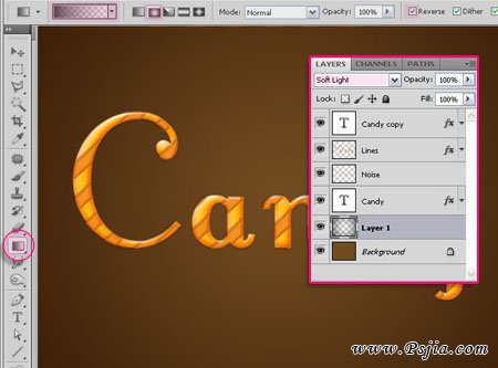 全球经典设计聚合网 字体教程 PS教程 糖果字体 可爱字体