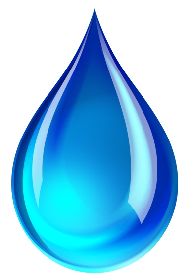 精致蓝色水滴psd素材