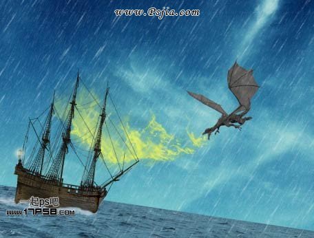 飞龙 中世纪 神话 ps教程