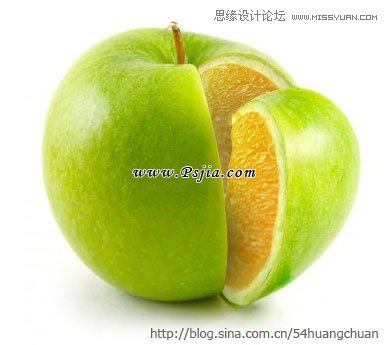 Photoshop合成一只想变成橙子的苹果,PS教程,PS家园网