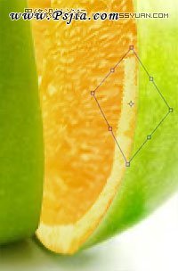 Photoshop合成一只想变成橙子的苹果,PS教程,PS家园网