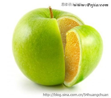 Photoshop合成一只想变成橙子的苹果,PS教程,PS家园网