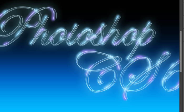 PS路径描边制作梦幻彩色光丝文字