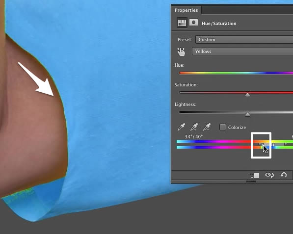 色相和饱和度的颜色调整