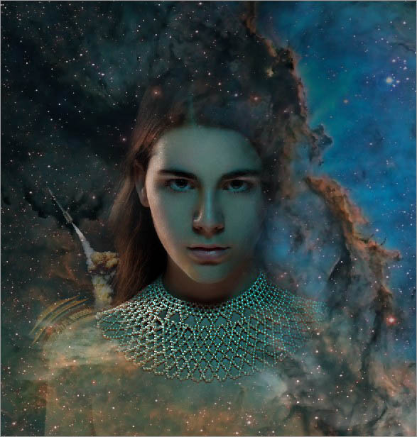 PS合成星空背景的科幻电影人物海报