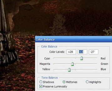 PS合成黑夜恐怖森林中的女巫照片