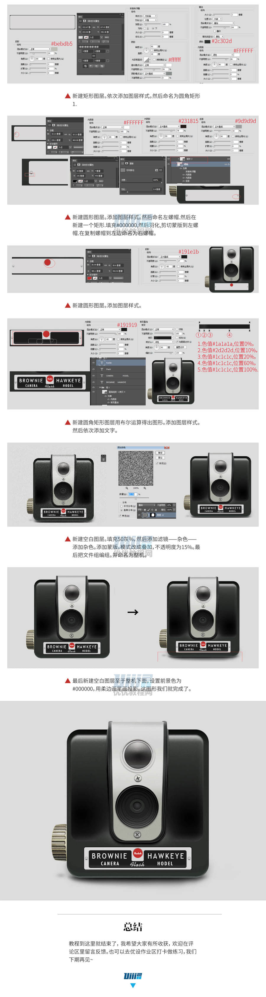 Photoshop绘制柯达老式相机图标教程,PS教程,PS家园网